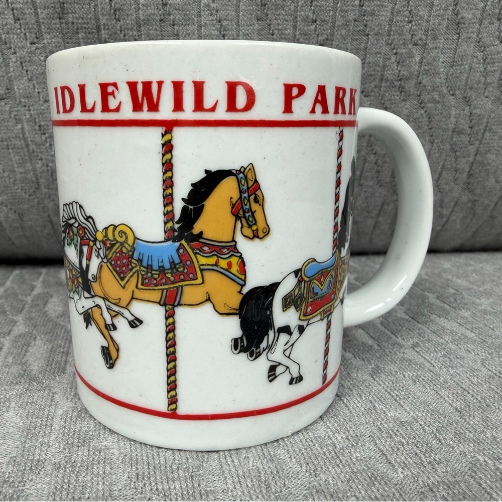 Vintage Idlewild Park Carousel Horse Ceramic Mug Pennsylvania